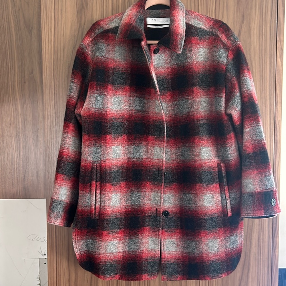 IRO Checkered Wool-blend Jacket